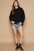 POL Distressed Pullover Sweater