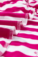 Striped Rose Red Ruffle Sleeve Blouse