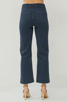 Risen High Rise Patch Pockets Ankle Flare Jean