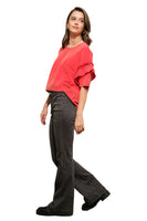 Garment Washed Loose Dolmen Top