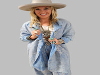 A Rare Bird Blue Birdie Stitched Shirt
