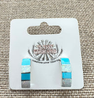 Gilbert Kanesta Half Hoop Opal Earrings