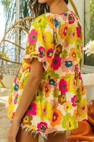Floral Puff Sleeve Blouse