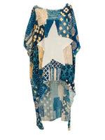 I Love Linen Star Patchwork Hi-Lo Tunic