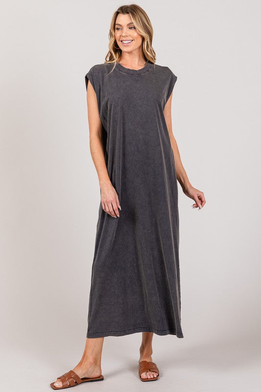 mineral wash t shirt dress Monroe Mineral Washed T-Shirt Dress