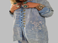 A Rare Bird Blue Birdie Stitched Shirt