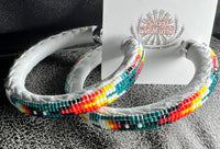 JoAnn Martin Beaded Hoop Earrings