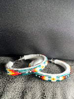 JoAnn Martin Beaded Hoop Earrings