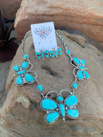 Diane LonJose Campoitos Turquoise Butterfly Lariat & Earring Set