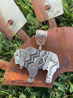 Rick Werito Stamped Buffalo Pendant