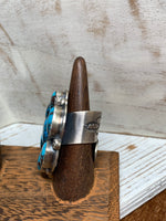 John Nelson Egyptian Turquoise Adjustable SS Ring