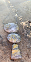 T. Skeets Bumble Bee Jasper 3 Stone Lariat