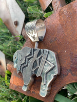 Rick Werito Stamped Buffalo Pendant