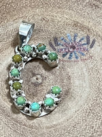 Scott Skeets Kingman Turquoise Initial Pendants