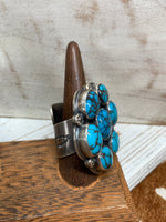 John Nelson Egyptian Turquoise Adjustable SS Ring