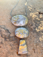 T. Skeets Bumble Bee Jasper 3 Stone Lariat