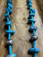 Daniel Coriz Kingman Turquoise Nugget & Handmade Pearl Necklace