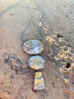 T. Skeets Bumble Bee Jasper 3 Stone Lariat