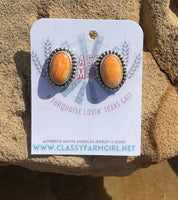 
              Travis Jim Orange Spiny Cluster Lariat & Earrings
            