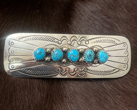 Joann Begay Turquoise Barrette