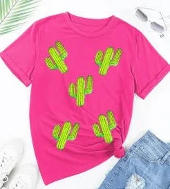 Sequin Cactus T-Shirt