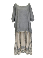 
              I Love Linen Sunrise Cactus Gray Hi-Lo Tunic
            