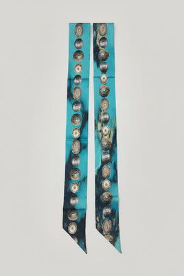Fringe Twilly- Kingman Turquoise