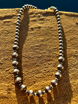 Graduated Bead SS Necklace