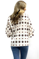 
              Aztec Ruffle Sleeve Blouse
            