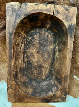 Square Wood Dough Bowl