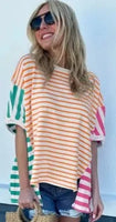 
              Colorblock Patchwork Baggy T Shirt
            