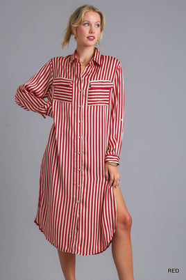 Umgee Striped Midi Dress