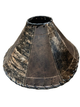 Cowhide & Leather Lampshade-Large