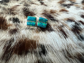 Juanita Tucson Opal Inlay Stud Earrings