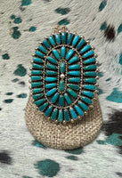 
              P Begay Turquoise Cluster SS Ring
            