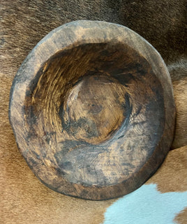 Wood Round Dough Bowl