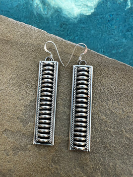 Priscilla Apache Band Raised Coil Earrings