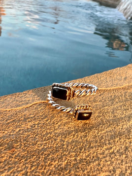 Black Onyx Bypass Ring