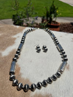 
              Sharon Cooley Nez Barrel & Bead Necklace & Earrings
            