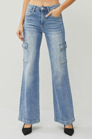 
              Risen High Rise Wide Cargo Jean
            