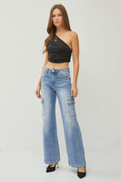 
              Risen High Rise Wide Cargo Jean
            