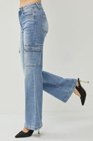 
              Risen High Rise Wide Cargo Jean
            