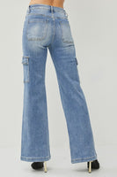 
              Risen High Rise Wide Cargo Jean
            