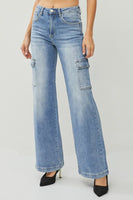 
              Risen High Rise Wide Cargo Jean
            