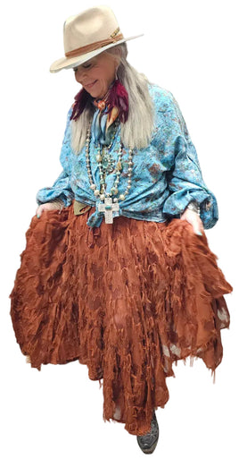 A Rare Bird Rust Star Heart Skirt