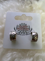 
              Delbert Shirley Stamped Hoop Earrings
            