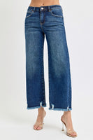 
              Rise Mid Rise Crop Wide Leg Jeans
            