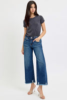 
              Rise Mid Rise Crop Wide Leg Jeans
            