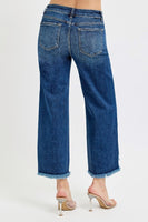 
              Rise Mid Rise Crop Wide Leg Jeans
            