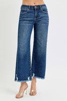 
              Rise Mid Rise Crop Wide Leg Jeans
            